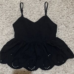 Black Babydoll Tank Top